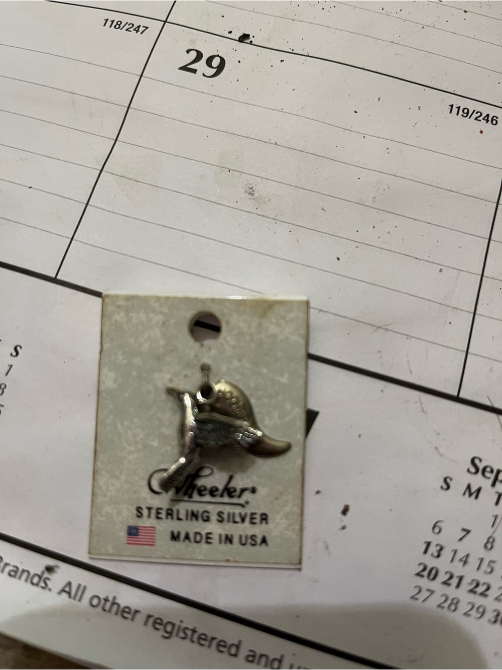 Cheeky Sterling Silver Bird Pendant Necklace Charm - Silver